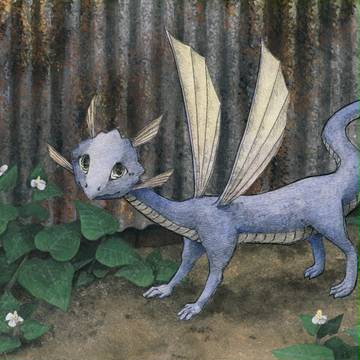 道端にドラゴン、日陰のドクダミ