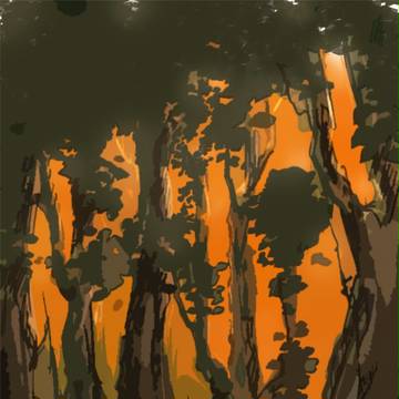 2011年　森をいかに適当に描くかを、真剣に考える⑥