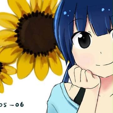 ヒマワリと笑顔