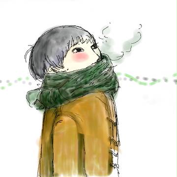 男の子 寒いね!