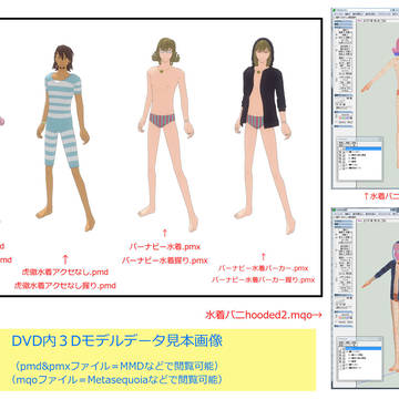 【MMD】T&B水着モデル【Metasequoia】