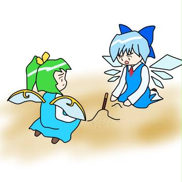 チルノと大ちゃんのポッキーゲーム？