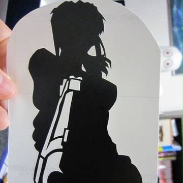 【ステッカー】BLACKLAGOON　レヴィ影絵