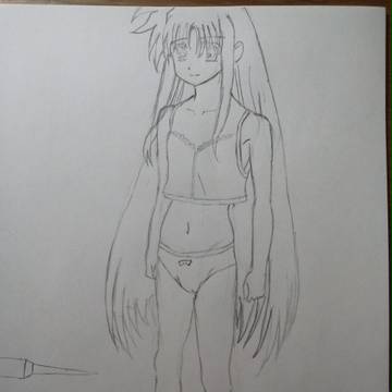 模写３（フェイト・テスタロッサ　下着姿）