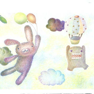 Flying in sky