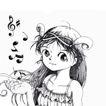 点描の女の子