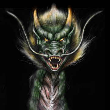 "Dragon" 年賀状の為の「龍」Step５