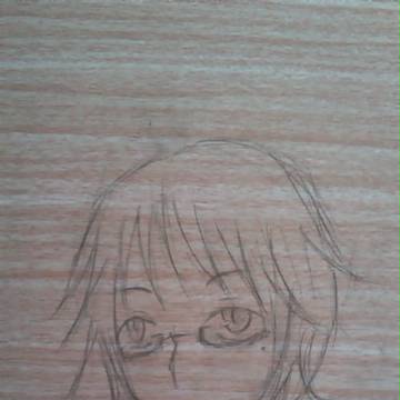 机の上の落書き