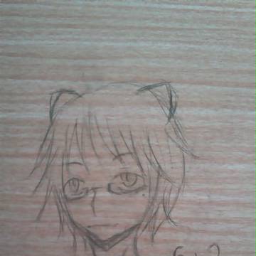 机の上の落書き