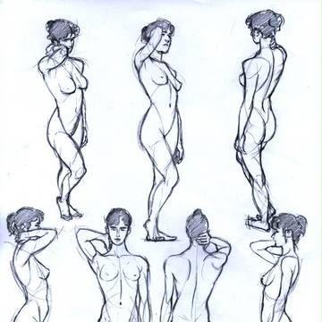 人体クロッキー（女性）
