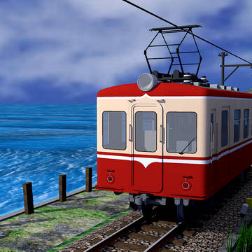 海沿いを走る電車