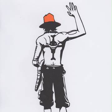 切り絵：ポートガス・D・エース