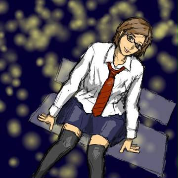 夜の公園っぽい女子高生っぽい感じ