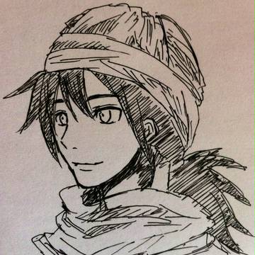 殴り描きDQ5主人公