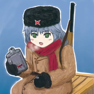 ウオッカを飲むサーニャ