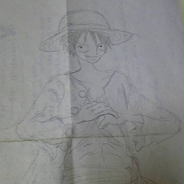 新章版モンキー・D・ルフィ(色付け前)