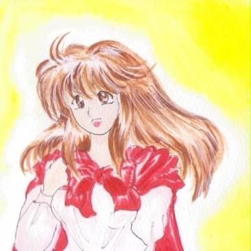 赤マントにピンクのミニスカな女のこ