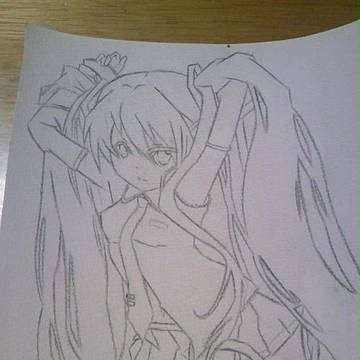 初音ミク(模写)可愛いな(*´∀｀*)