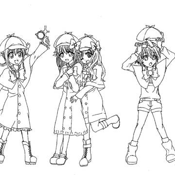 ミルキィホームズ　モノクロ