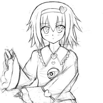 古明地さとり　ラフ絵