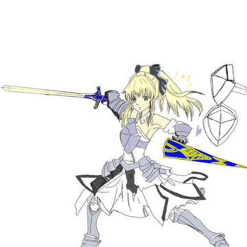 セイバー人形　模写