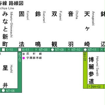 鳴海高速鉄道 路線図(改訂版)