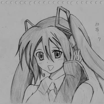 初音ミクを描いてみた