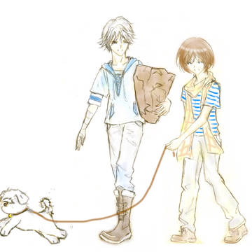 蔵不二 walking dog