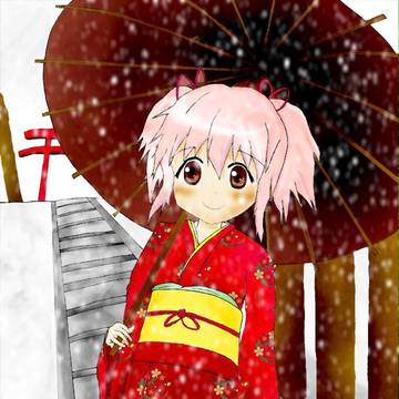 雪の初詣 with まどか