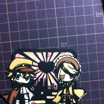 千本桜　切り絵　カラー