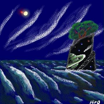 二重連星の空と亜空間の島
