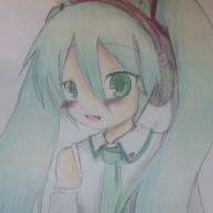 ミク描いてみた(笑)