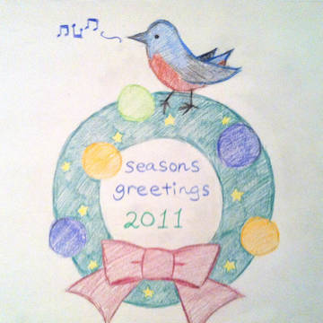 クリスマスカードのようなイラスト2011
