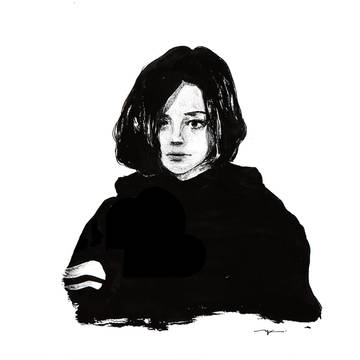 ロン毛　つけペンの習作