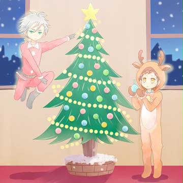 トナカイ椿とサンタ希里