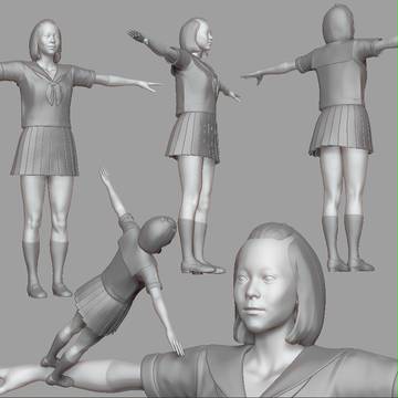 立体少女