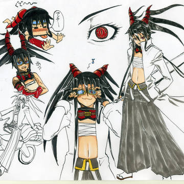 昔描いた漫画のキャラの再設定画的な