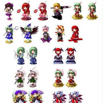 東方ちびドット改変東方ドット　公開物カタログ