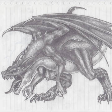 ドラゴンの落書き