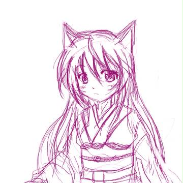 絵チャット　線画練習月間01