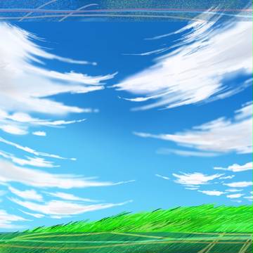空と草原（習作）