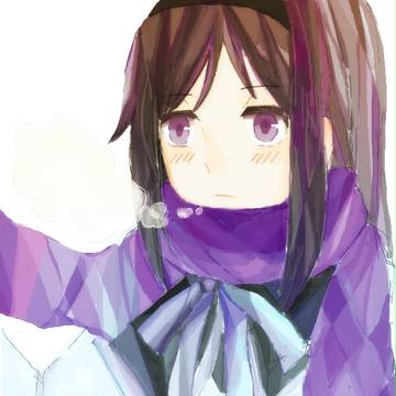 ▼ほむほむは まどかを 見ている