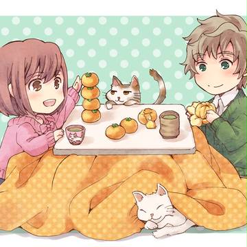 こたつでみかん