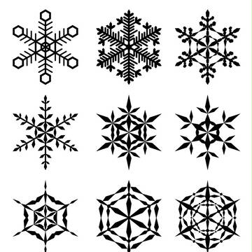 【素材】雪の結晶