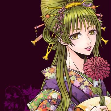 【塗り絵】花魁さま