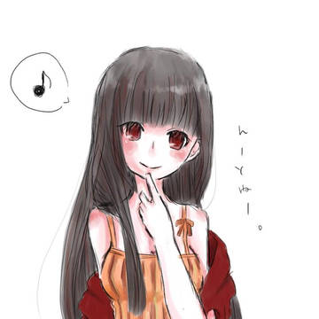 黒髪と指