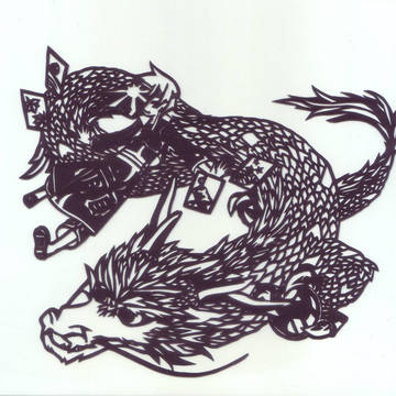 「ボウヤよいこだネンネしな」 切り絵