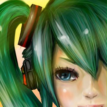 初音ミク リアルタッチで描いてみた。