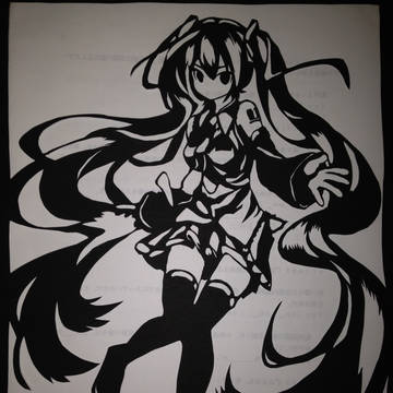 初音ミク 【切り絵】
