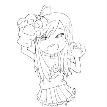 肉球ももかーー（線画）